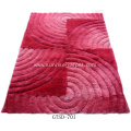 Elastic and Silk Mix Shaggy Rug 3D Design